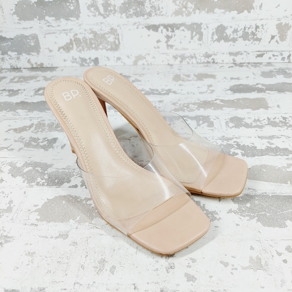 BP Mirra Square Toe Heeled Slide Sandals M306 - Picture 4 of 13